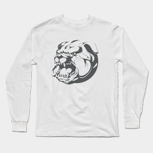 Bull Dog Silhouette Long Sleeve T-Shirt